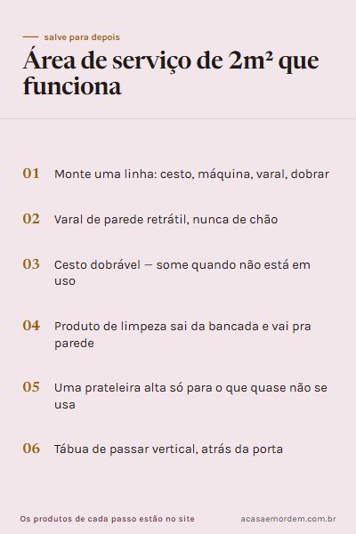Checklist: Área de serviço de 2m² que funciona